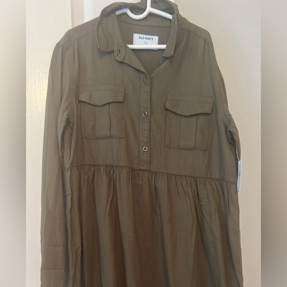NWT old navy hunter green dress. 10/12